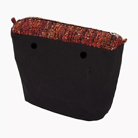 O bag classic innerbag zip-up | tweed bouclé | fuchsia