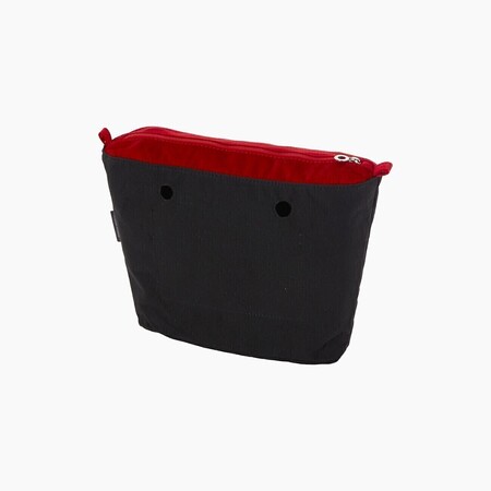 O bag mini innerbag zip-up | chenille | scarlet red