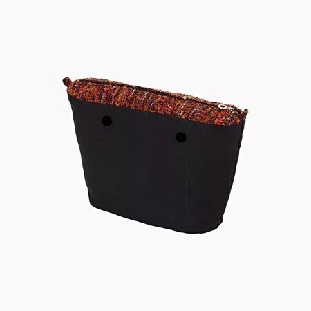 O bag mini innerbag zip-up | tweed bouclé | fuchsia