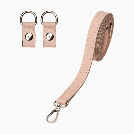 O bag shoulder strap extra slim 80/110 with clips | nappa | smoke pink