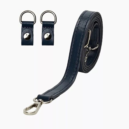 O bag shoulder strap extra slim 80/110 with clips | nappa | navy blue