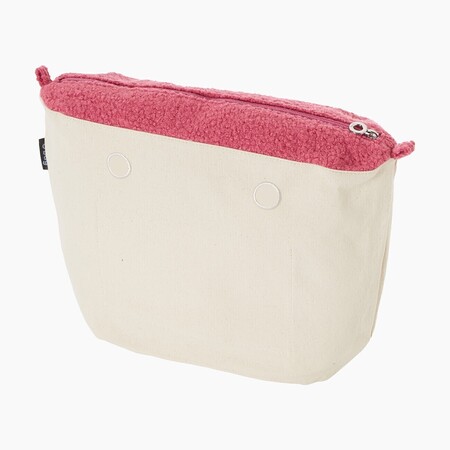 O bag classic innerbag zip-up | curly wool | fuchsia