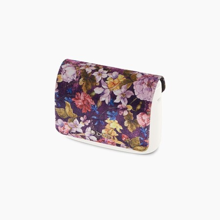 O bag pocket flap | velvet flowers | fuchsia