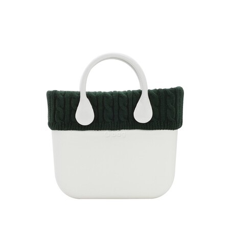 O bag mini trim braid wool forrest green