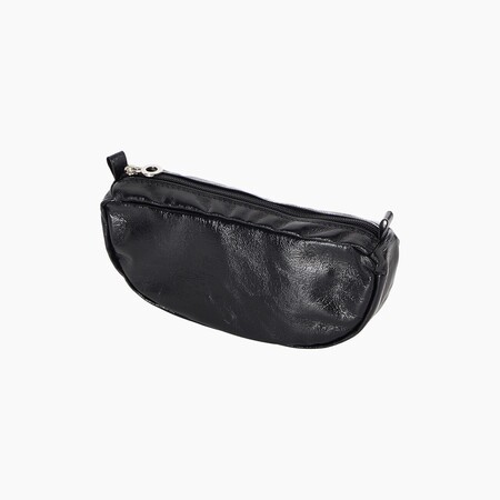 O bag oblò innerbag zip-up | craclé | black