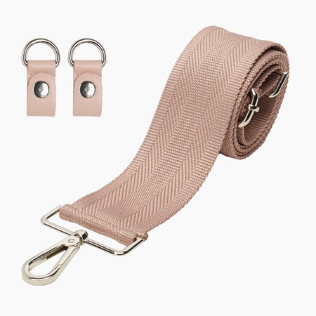 O bag shoulder strap 80/120 with clips | smoke pink