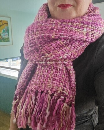 Erfurt | popcorn fun sjaal | purple velvet | Uitverkoop