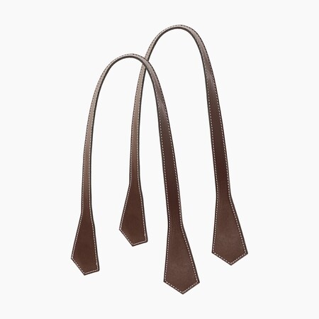 O bag long handles | pointy | dark brown