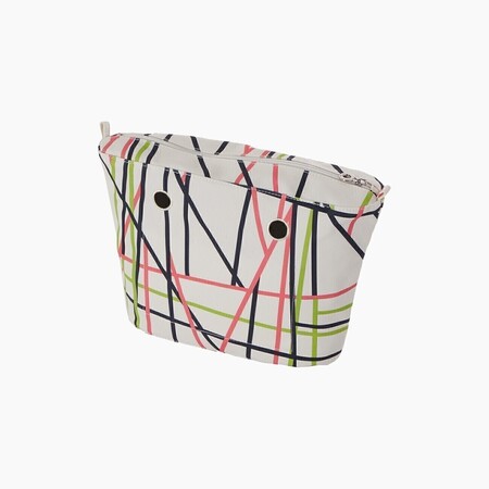 O bag mini innerbag zip-up | shanghai | pink & celery green | SALE
