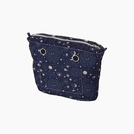 O bag mini innerbag zip-up | stars | navy blue | SALE