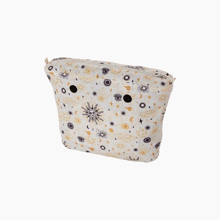 O bag mini innerbag zip-up | stars | milk | SALE