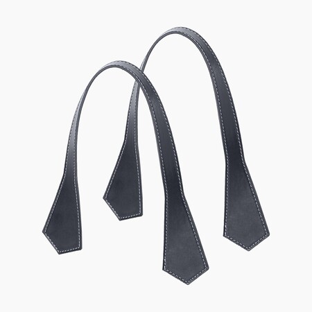 O bag short handles |  pointy | navy blue