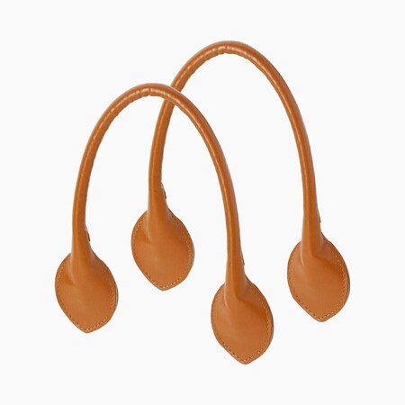 O bag short handles | sweetheart | cognac