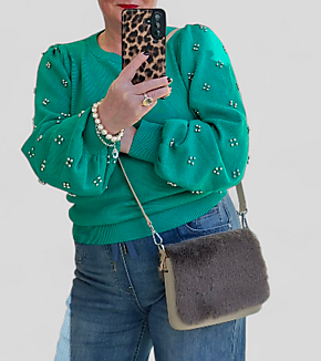 O bag pocket sand & furry