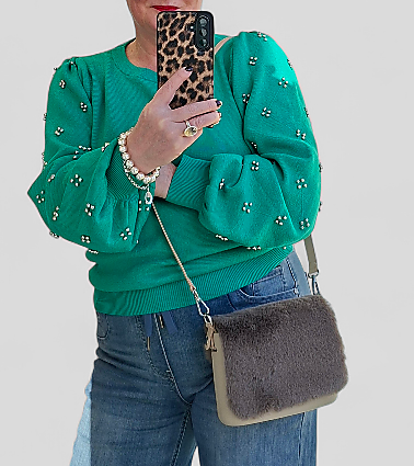 O bag pocket sand & furry