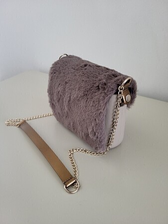 O bag pocket sand & walnut furry | 40% korting