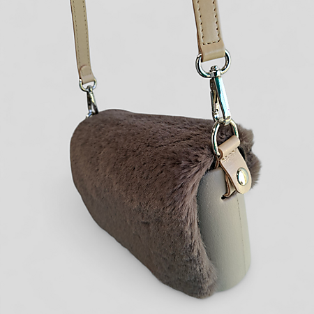 O bag pocket sand & furry | SALE