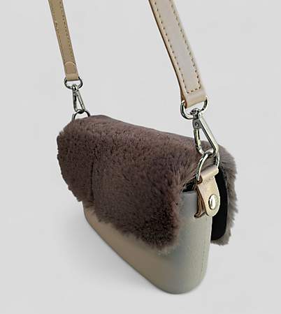 O bag pocket sand & furry | SALE