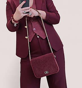 O bag pocket bordeaux & mutton
