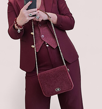 O bag pocket bordeaux & mutton