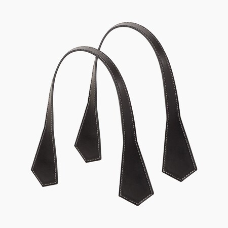 O bag short handles | pointy | black