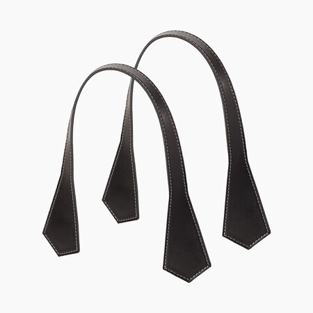 O bag short handles | pointy | black