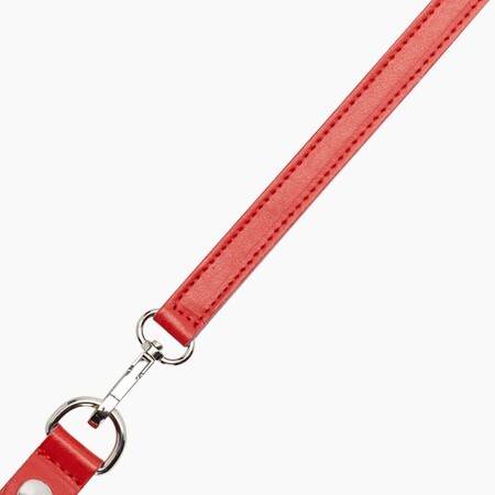 O bag shoulder strap extra slim 80/110 with clips | nappa | tomato