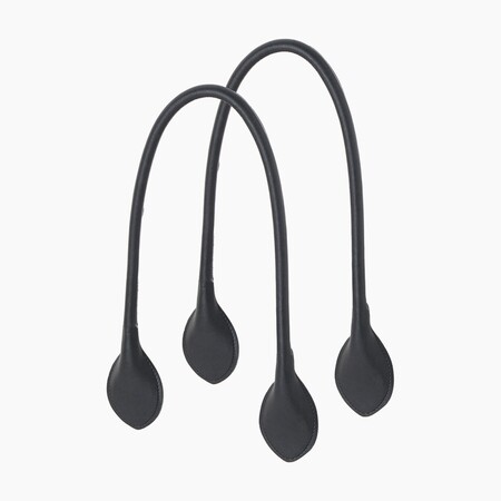 O bag long handles | sweetheart texture | black