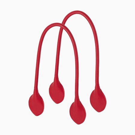 O bag long handles | sweetheart texture | tomato