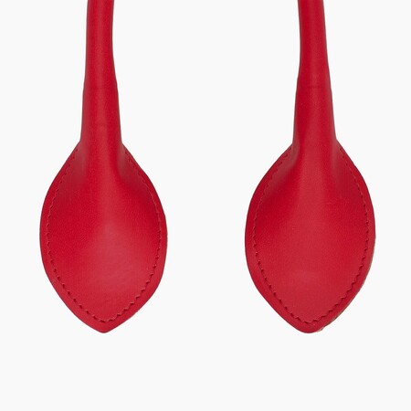 O bag long handles | sweetheart texture | tomato | SALE