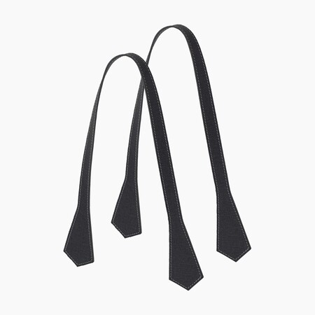 O bag long handles | pointy waxed | black