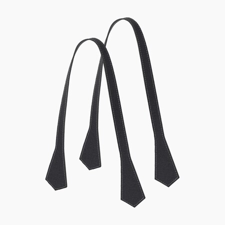 O bag long handles | pointy waxed | black | SALE