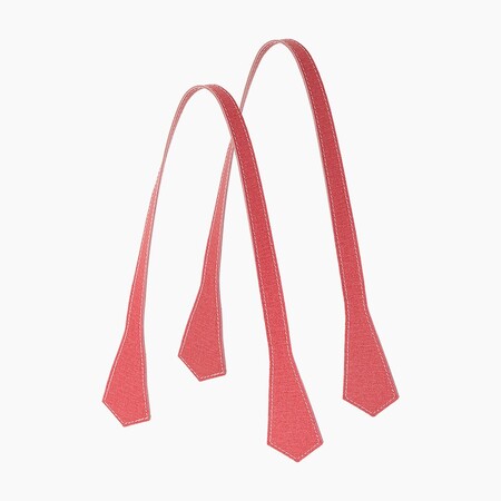 O bag long handles | pointy waxed | tomato