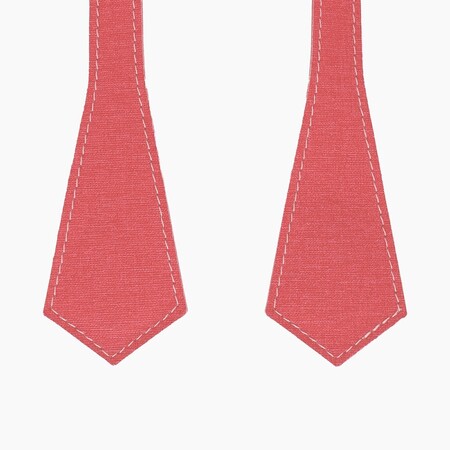 O bag long handles | pointy waxed | tomato 