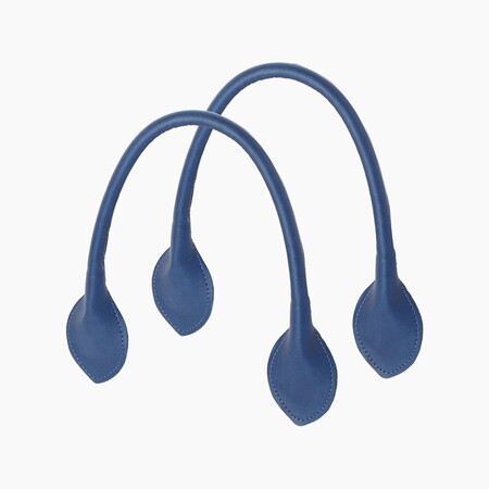 O bag short handles | sweetheart texture | navy blue