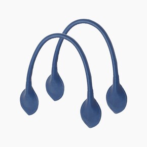 O bag short handles | sweetheart texture | navy blue
