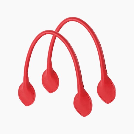 O bag short handles | sweetheart texture | tomato