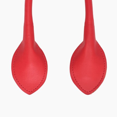 O bag short handles | sweetheart texture | tomato | SALE