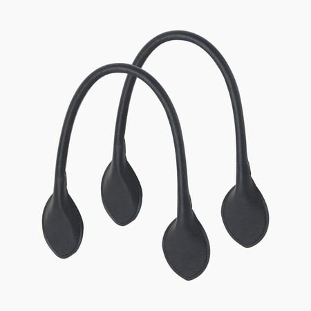 O bag short handles | sweetheart texture | black