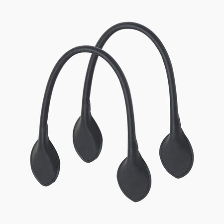 O bag short handles | sweetheart texture | black