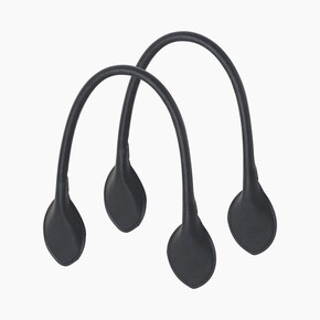 O bag short handles | sweetheart texture | black
