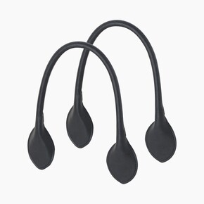 O bag short handles | sweetheart texture | black