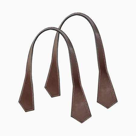 O bag short handles | pointy | dark brown