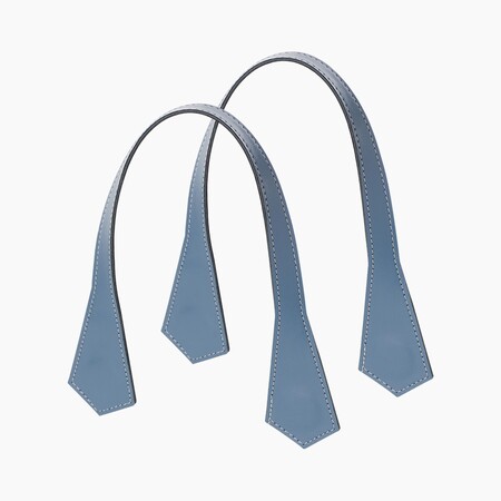 O bag short handles | pointy | light blue