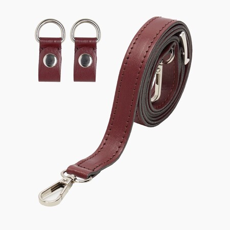 O bag shoulder strap extra slim 80/110 with clips | nappa | bordeaux | SALE