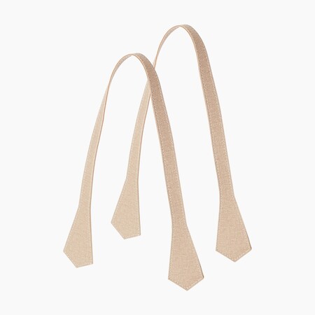 O bag long handles | pointy waxed | sand