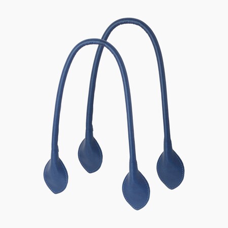 O bag long handles | sweetheart texture | blue