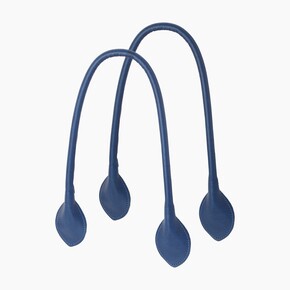 O bag long handles | sweetheart texture | blue