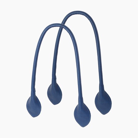 O bag long handles | sweetheart texture | blue
