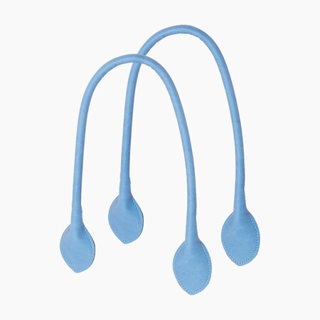 O bag long handles | sweetheart texture | light blue